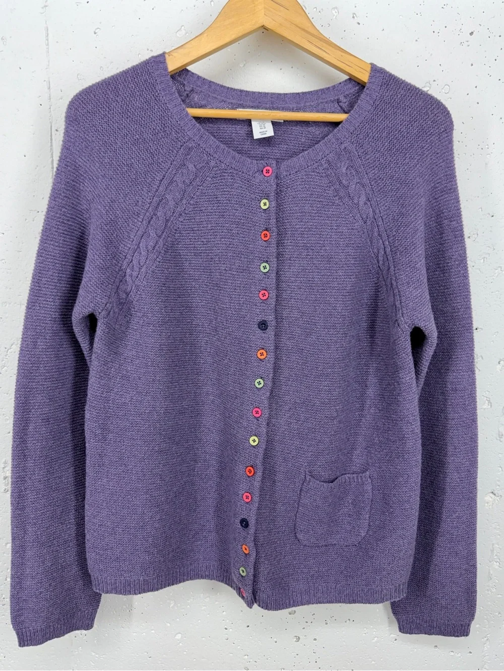Tabitha Webb Women’s Medium Purple Cardigan Sweater